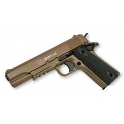 Spyruoklinis pistoletas COLT M1911 A1 TAN metaline spyna
